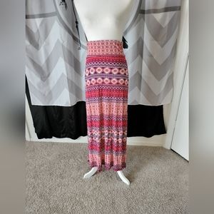 Stretchy Southwest print Maxi skirt